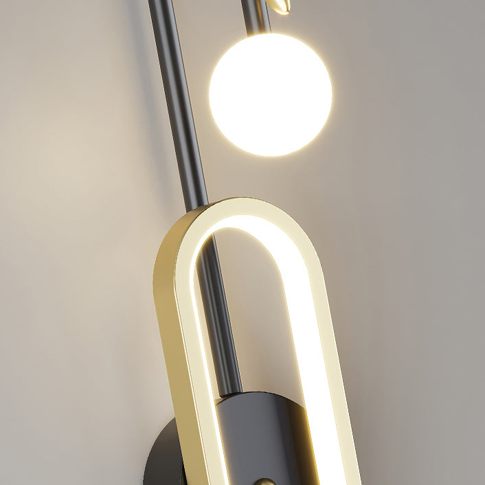 Nordic Metal Wall Light Geometric Antlers Shape 2 Lights Wall Sconce for Bedroom