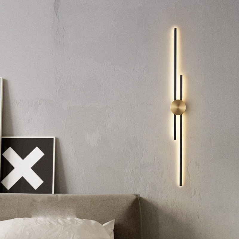 Multi Lights Linear Wall Lighting Fixtures Modern Style Metal Wall Mounted Lights