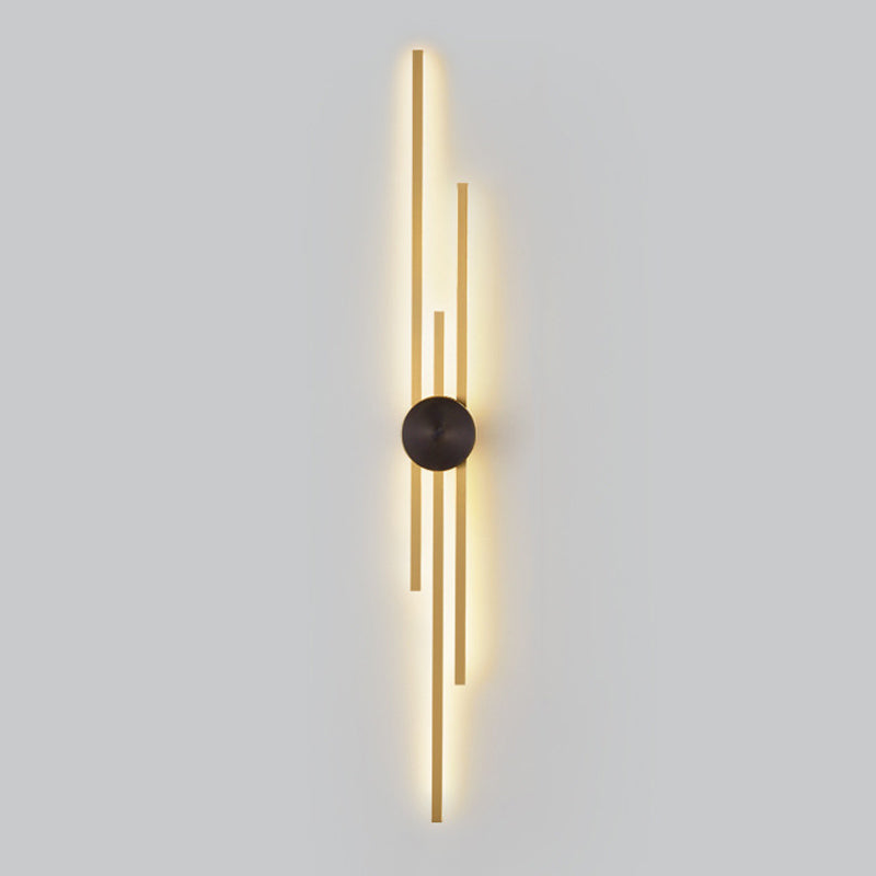 Multi Lights Linear Wall Lighting Fixtures Modern Style Metal Wall Mounted Lights