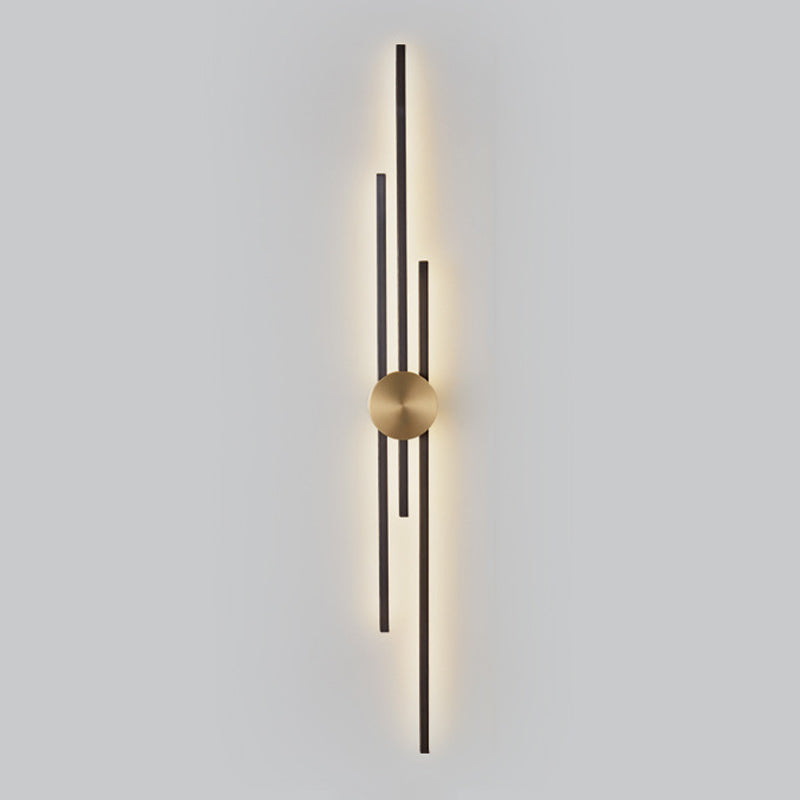 Multi Lights Linear Wall Lighting Fixtures Modern Style Metal Wall Mounted Lights