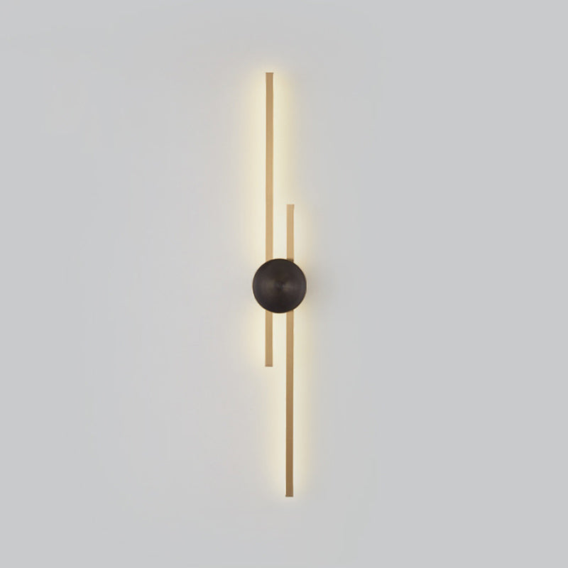 Multi Lights Linear Wall Lighting Fixtures Modern Style Metal Wall Mounted Lights