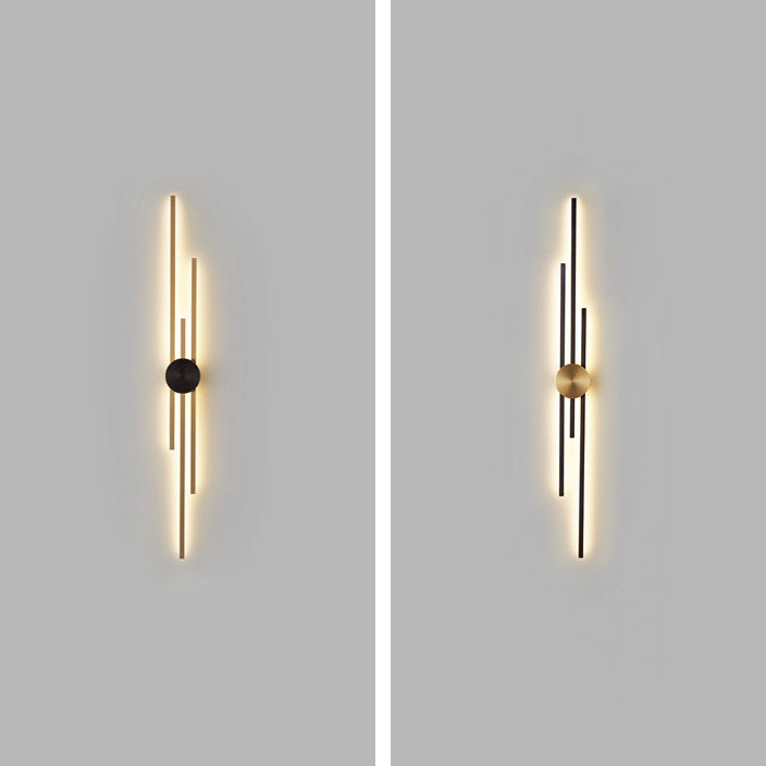 Multi Lights Linear Wall Lighting Fixtures Modern Style Metal Wall Mounted Lights