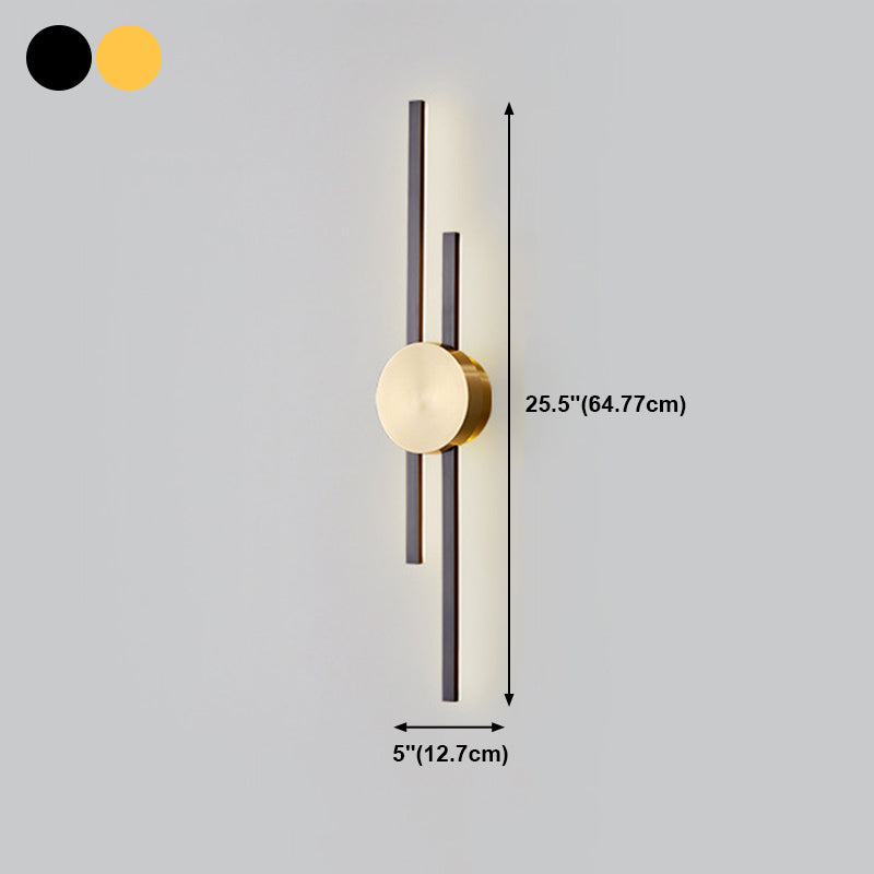 Multi Lights Linear Wall Lighting Fixtures Modern Style Metal Wall Mounted Lights
