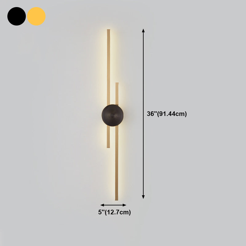 Multi Lights Linear Wall Lighting Fixtures Modern Style Metal Wall Mounted Lights