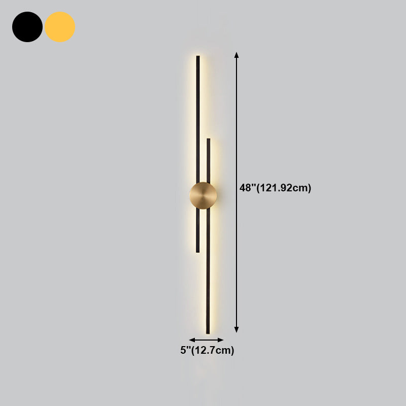 Multi Lights Linear Wall Lighting Fixtures Modern Style Metal Wall Mounted Lights