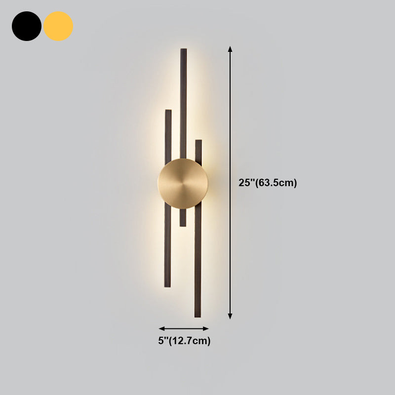 Multi Lights Linear Wall Lighting Fixtures Modern Style Metal Wall Mounted Lights