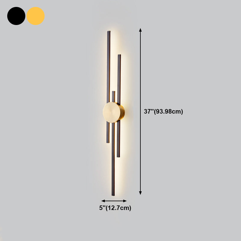 Multi Lights Linear Wall Lighting Fixtures Modern Style Metal Wall Mounted Lights
