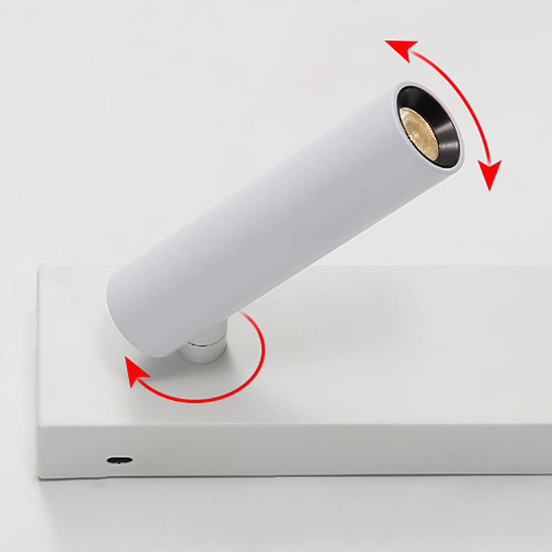 Metal Square Shape Wall Light Modern Style 2-Lights Reading Wall Mounted Light Fixture