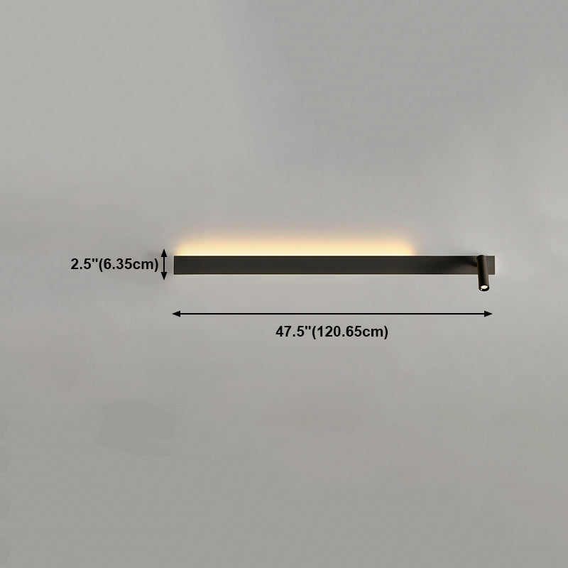 Metal Square Shape Wall Light Modern Style 2-Lights Reading Wall Mounted Light Fixture