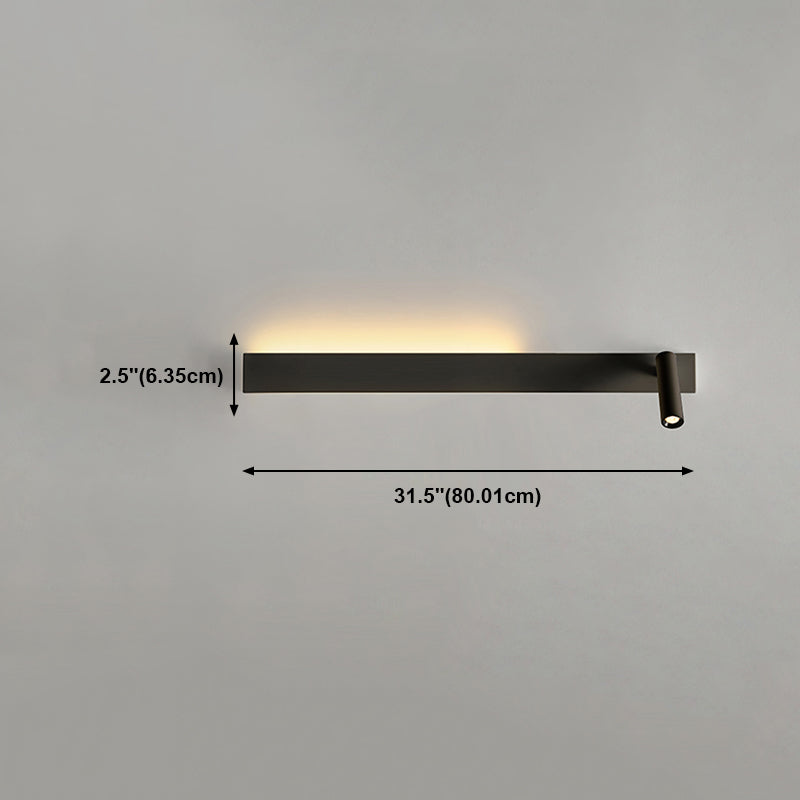 Metal Square Shape Wall Light Modern Style 2-Lights Reading Wall Mounted Light Fixture