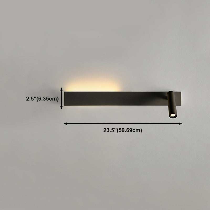 Metal Square Shape Wall Light Modern Style 2-Lights Reading Wall Mounted Light Fixture