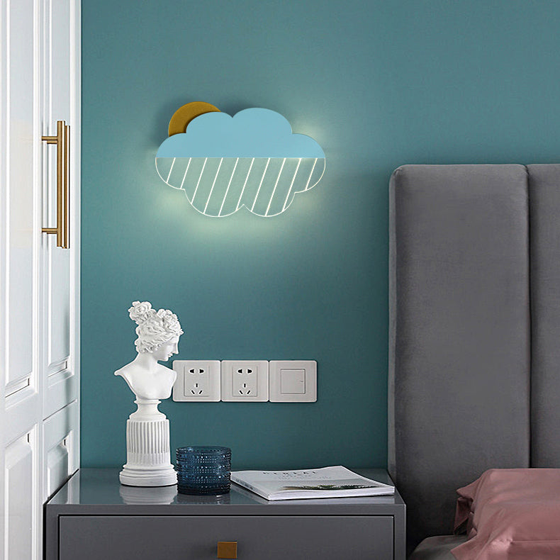Metal Cloud Wall Lighting Fixtures Modern Style 1 Light Wall Lamps