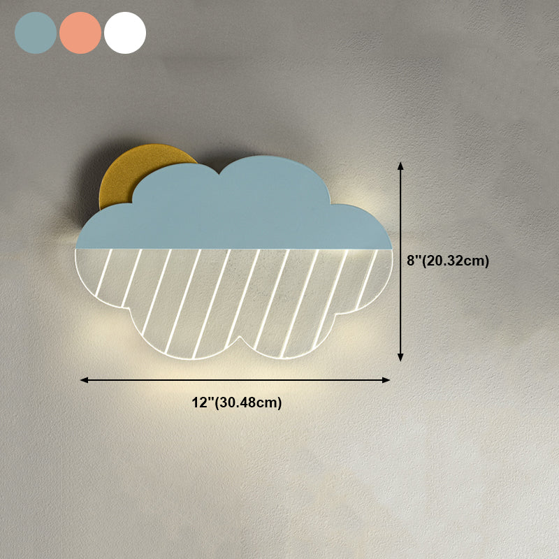 Metal Cloud Wall Lighting Fixtures Modern Style 1 Light Wall Lamps