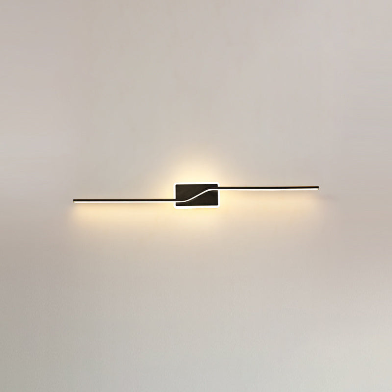 Modern Simple Metal Vanity Light Strip Shape Vanity Lamp with Silica Gel Shade for Bedroom