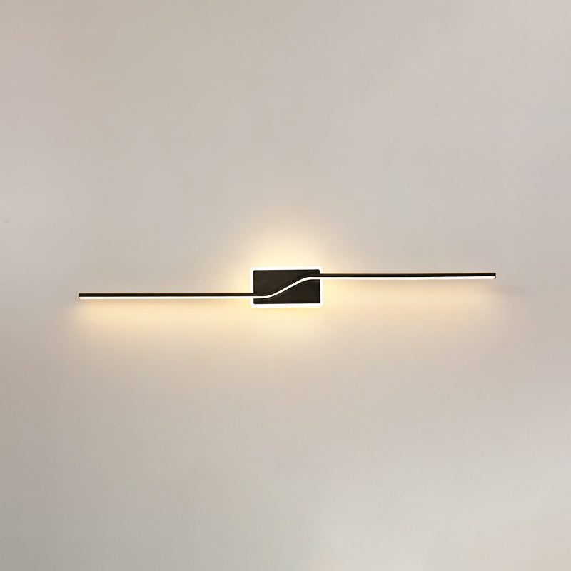 Modern Simple Metal Vanity Light Strip Shape Vanity Lamp with Silica Gel Shade for Bedroom