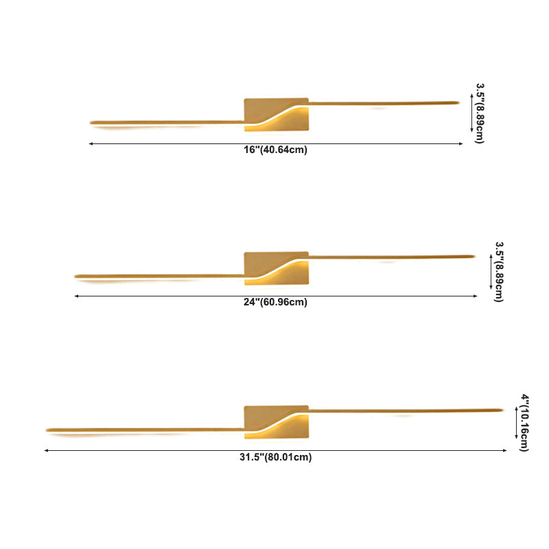 Modern Simple Metal Vanity Light Strip Shape Vanity Lamp with Silica Gel Shade for Bedroom