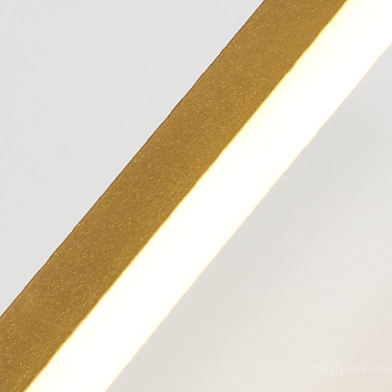 Modern Simple Metal Vanity Light Strip Shape Vanity Lamp with Silica Gel Shade for Bedroom