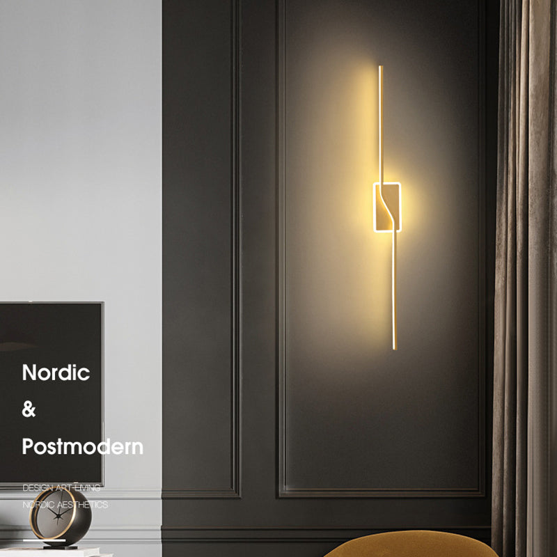 Modern Simple Metal Vanity Light Strip Shape Vanity Lamp with Silica Gel Shade for Bedroom