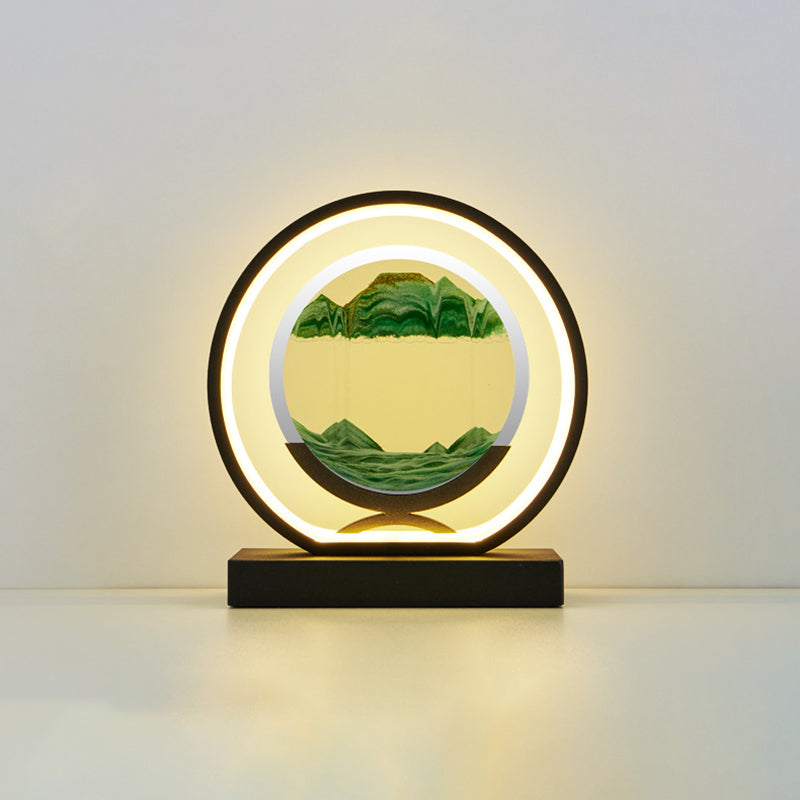 1-Light LED Table Lamp Macaron Simple Desk Light with Acrylic Shade for Bedroom