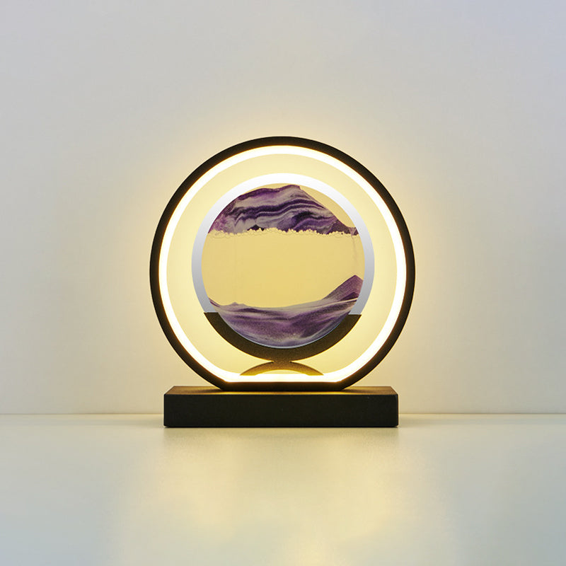 1-Light LED Table Lamp Macaron Simple Desk Light with Acrylic Shade for Bedroom