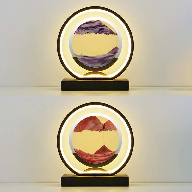 1-Light LED Table Lamp Macaron Simple Desk Light with Acrylic Shade for Bedroom