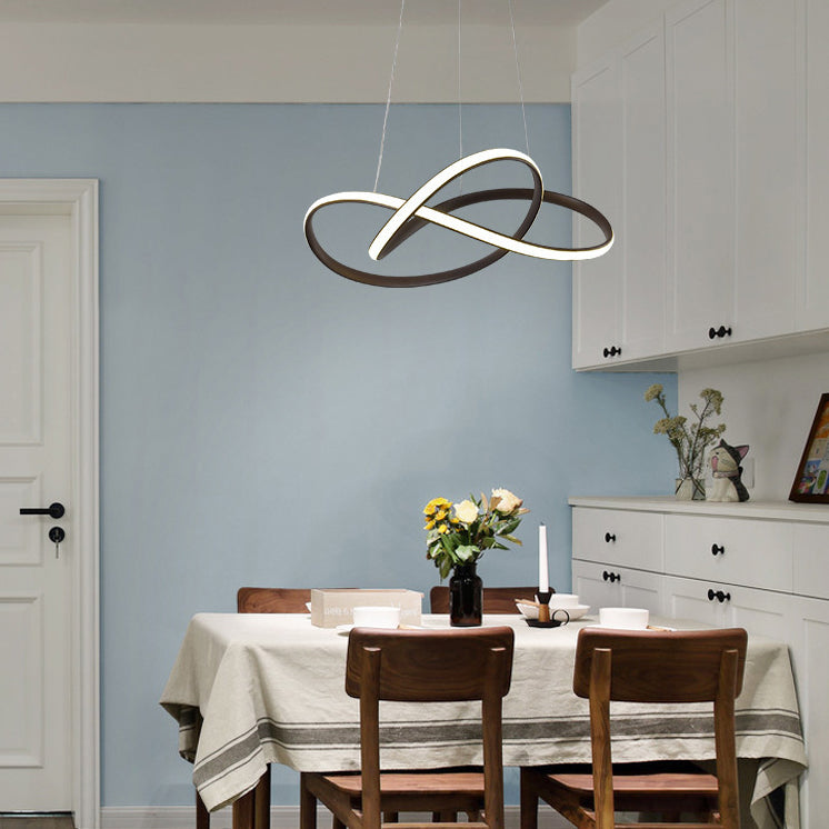 Twisted Hanging Light Kit Modern Style Metal 1 Light Hanging Ceiling Lights