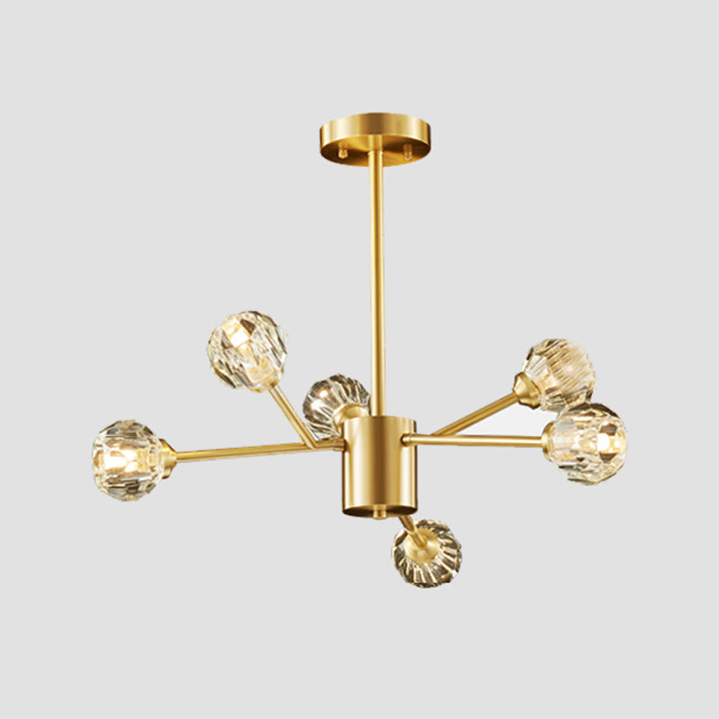 Glass Pendant Lighting Fixture Modern Style Hanging Chandelier