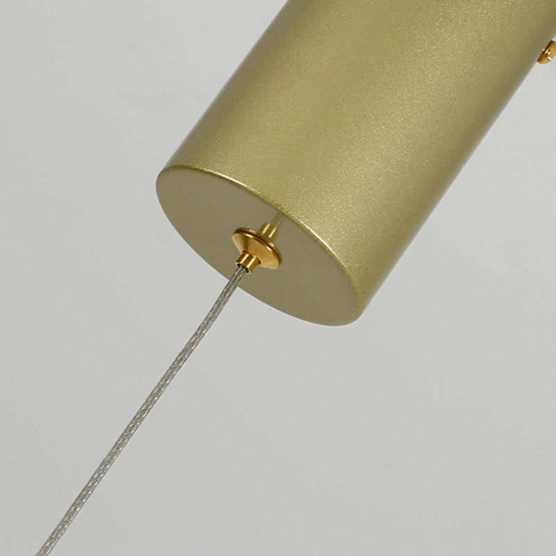 Linear Shape Metal Pendant Light Modern Style 1-Light Hanging Lamp