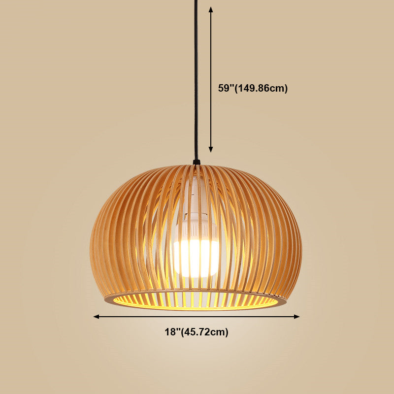 Modern Style Geometric Down Lighting Wood 1 Light Hanging Ceiling Lights