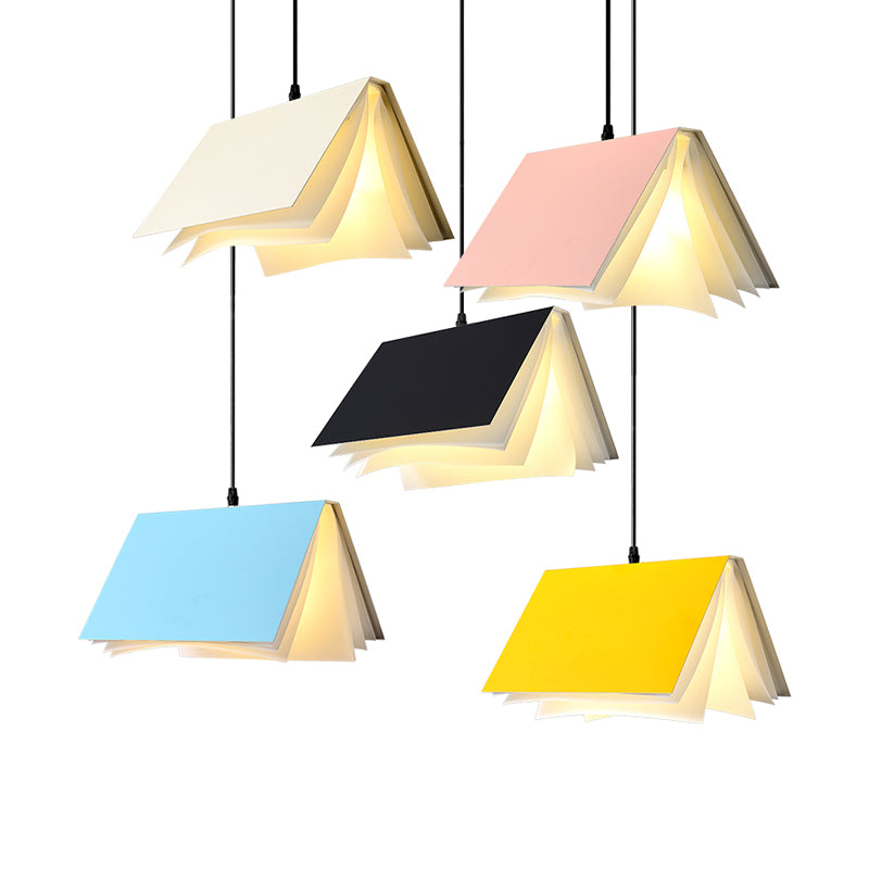 Metal Creative Pendant Light 1-Light Book Hanging Ceiling Light for Coffee Shop