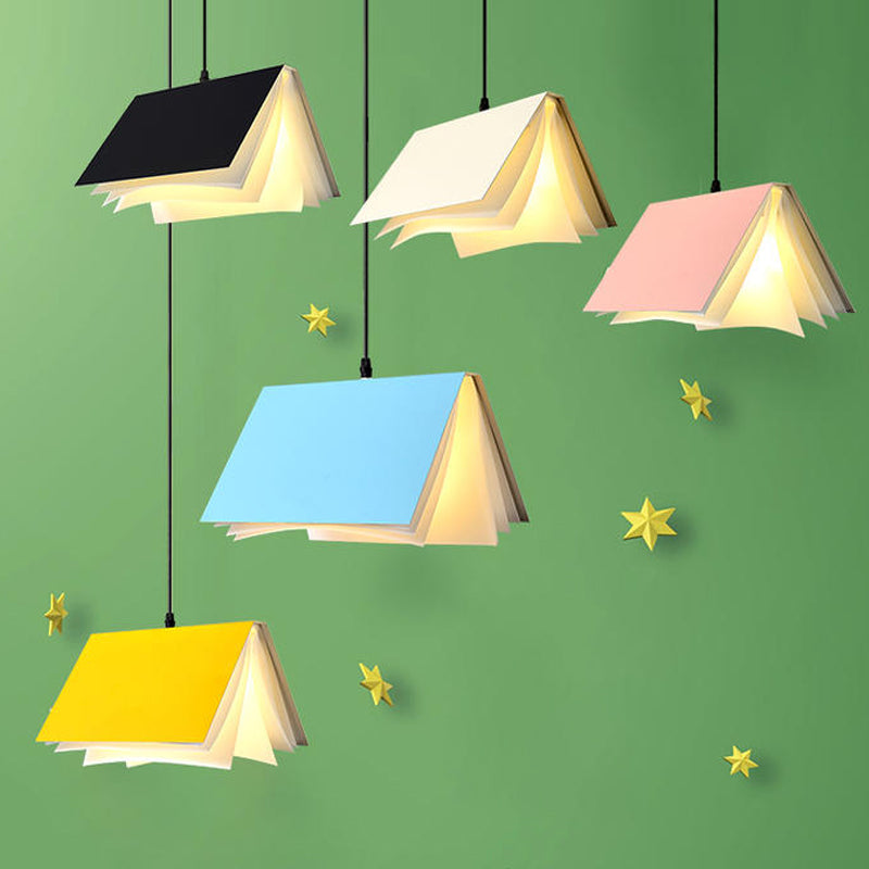 Metal Creative Pendant Light 1-Light Book Hanging Ceiling Light for Coffee Shop