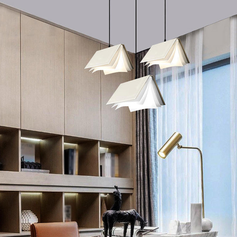 Metal Creative Pendant Light 1-Light Book Hanging Ceiling Light for Coffee Shop