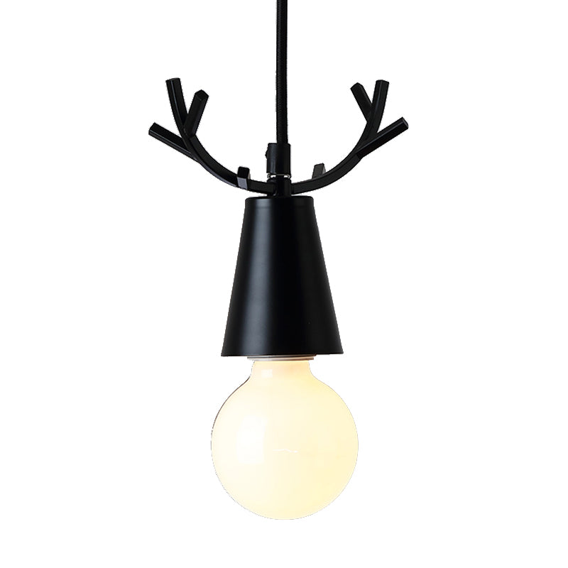 Antlers Metal Hanging Light Fixtures Modern Shop Pendant Light with 1 Light