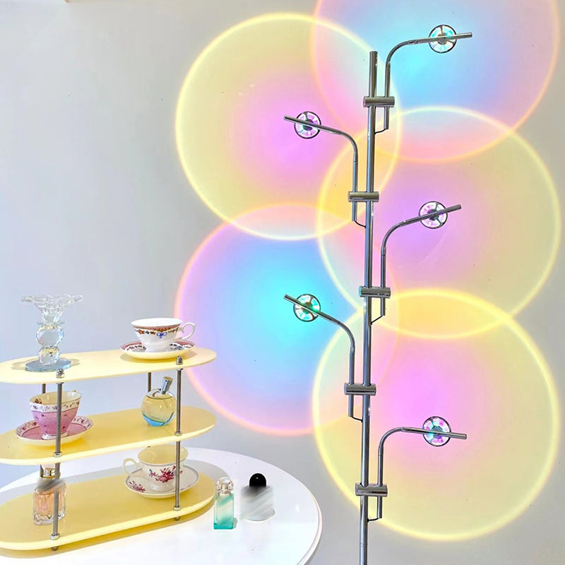 Modern Tree Shape Floor Lamp Metal Multi Light Floor Light for Living Room