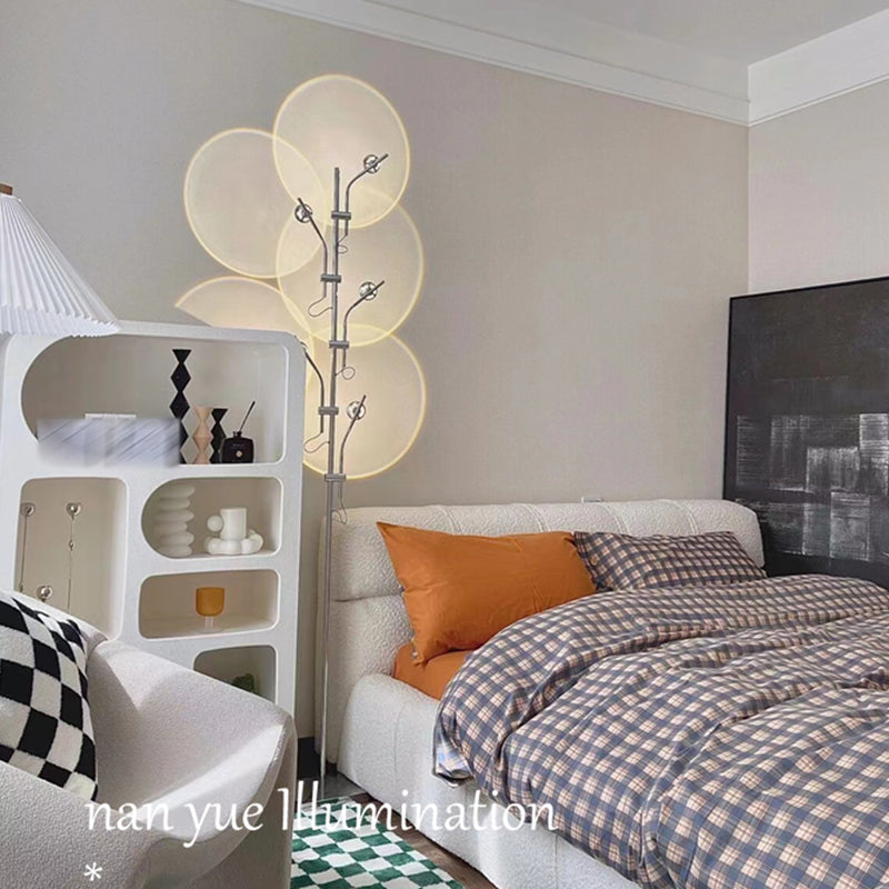 Modern Tree Shape Floor Lamp Metal Multi Light Floor Light for Living Room