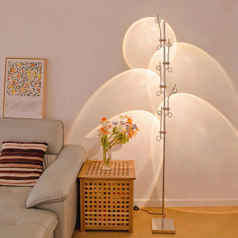 Modern Tree Shape Floor Lamp Metal Multi Light LED Floor Light for Living Room