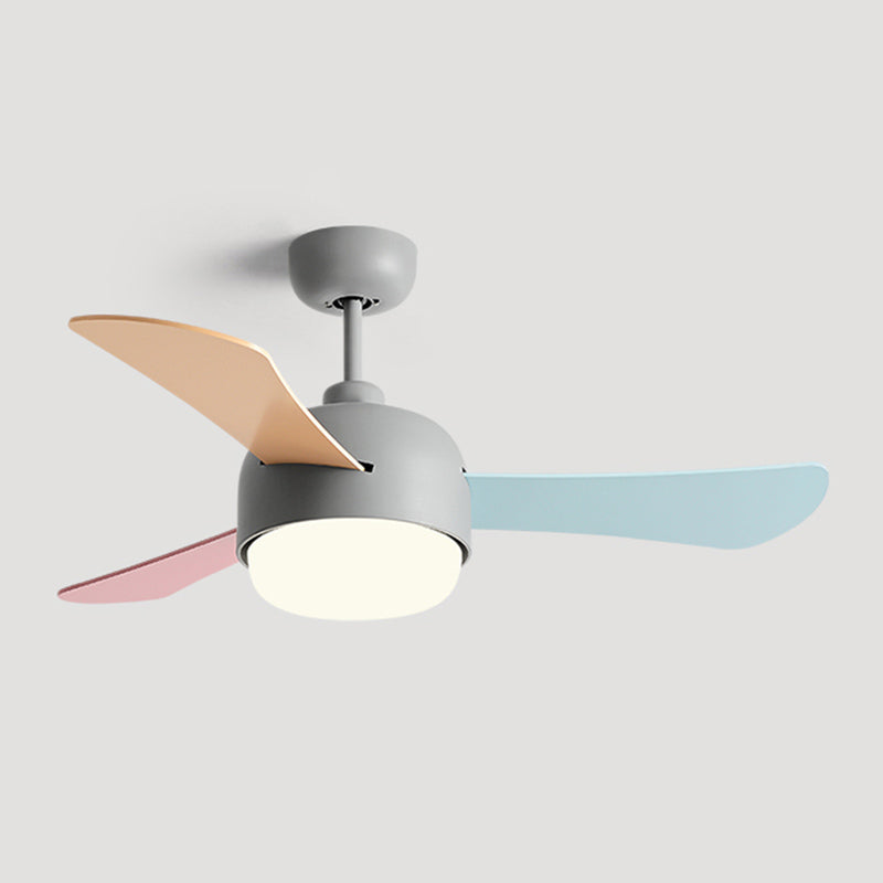 Modern Style Ceiling Fan Lamp Metal 1 Light Ceiling Fan Lighting for Study