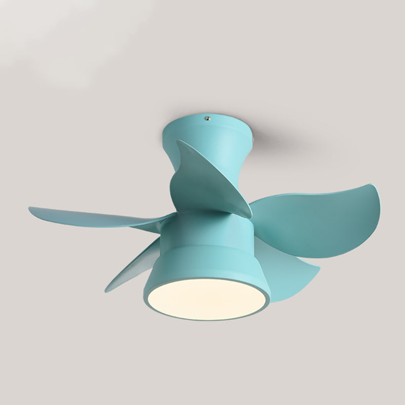 Modern Style Ceiling Fan Lamp Metal 1 Light Ceiling Fan Lighting for Dining Room
