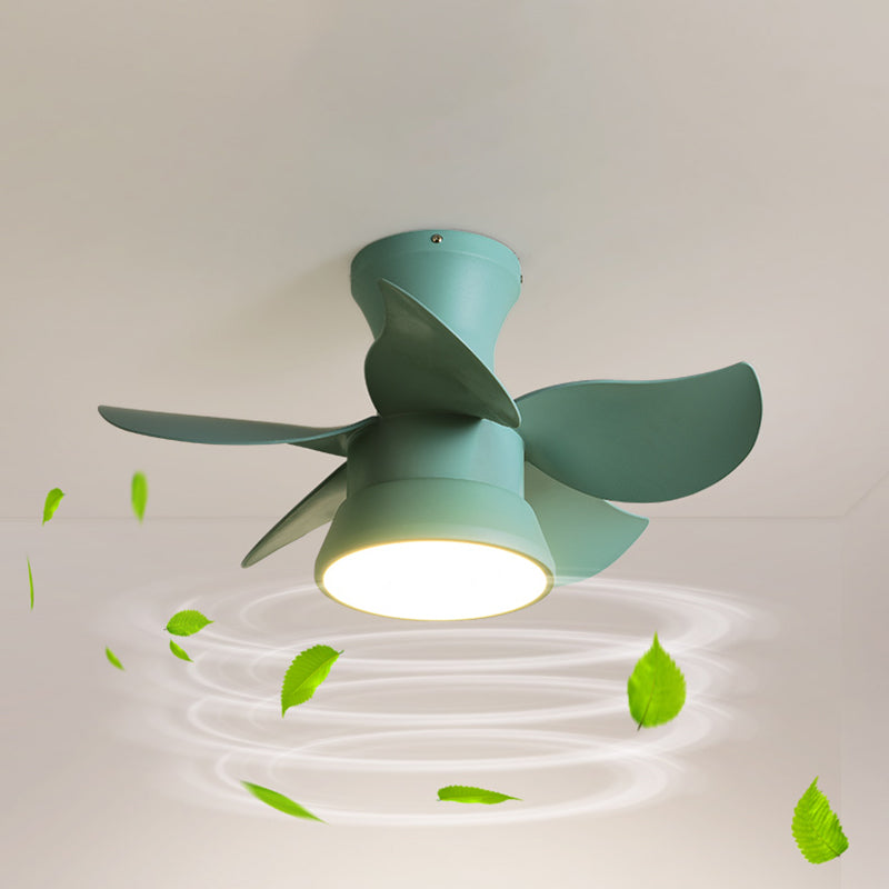 Modern Style Ceiling Fan Lamp Metal 1 Light Ceiling Fan Lighting for Dining Room