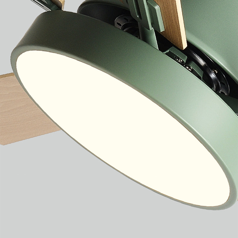 Modern Style Ceiling Fan Lamp Metal 1 Light Ceiling Fan Lighting for Living Room
