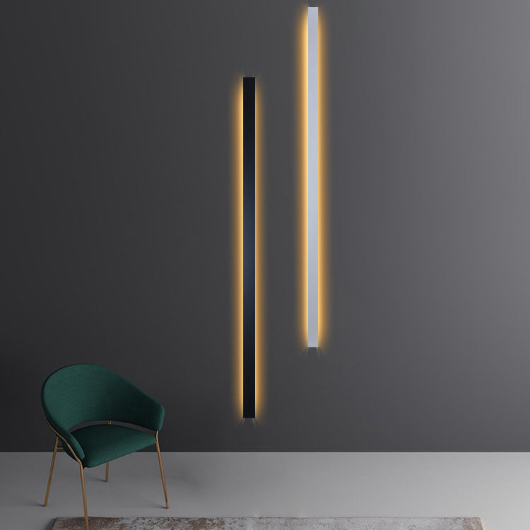 Linear Shape Metal Wall Light Modern Style 1 Light Wall Mount Lamp