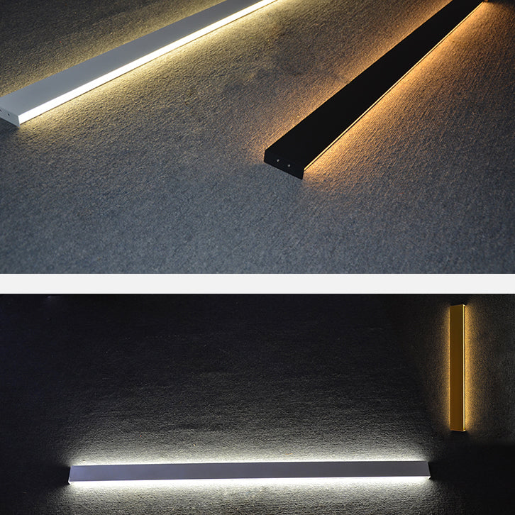 Linear Shape Metal Wall Light Modern Style 1 Light Wall Mount Lamp