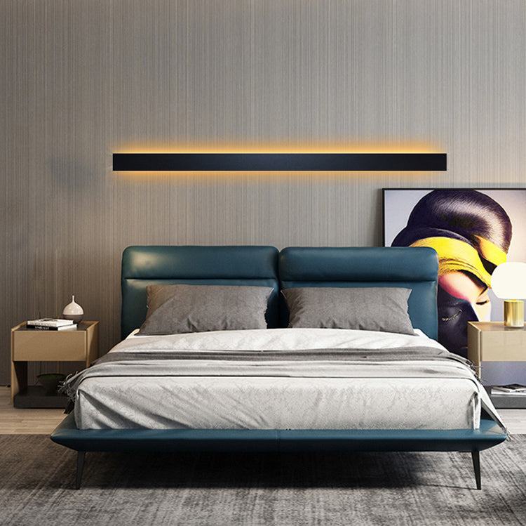 Linear Shape Metal Wall Light Modern Style 1 Light Wall Mount Lamp