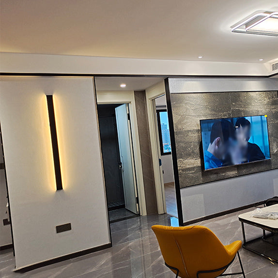 Linear Shape Metal Wall Light Modern Style 1 Light Wall Mount Lamp