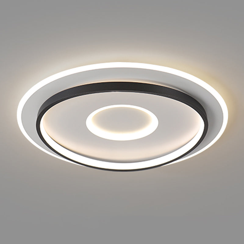 Round Shape LED Sky Star Ceiling Lamp Modern Iron 3 Lights Flush Mount for Study