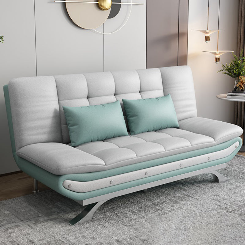 Living Room Stain-Resistant Faux Leather Couch 2-seater Tufted Back Sofa