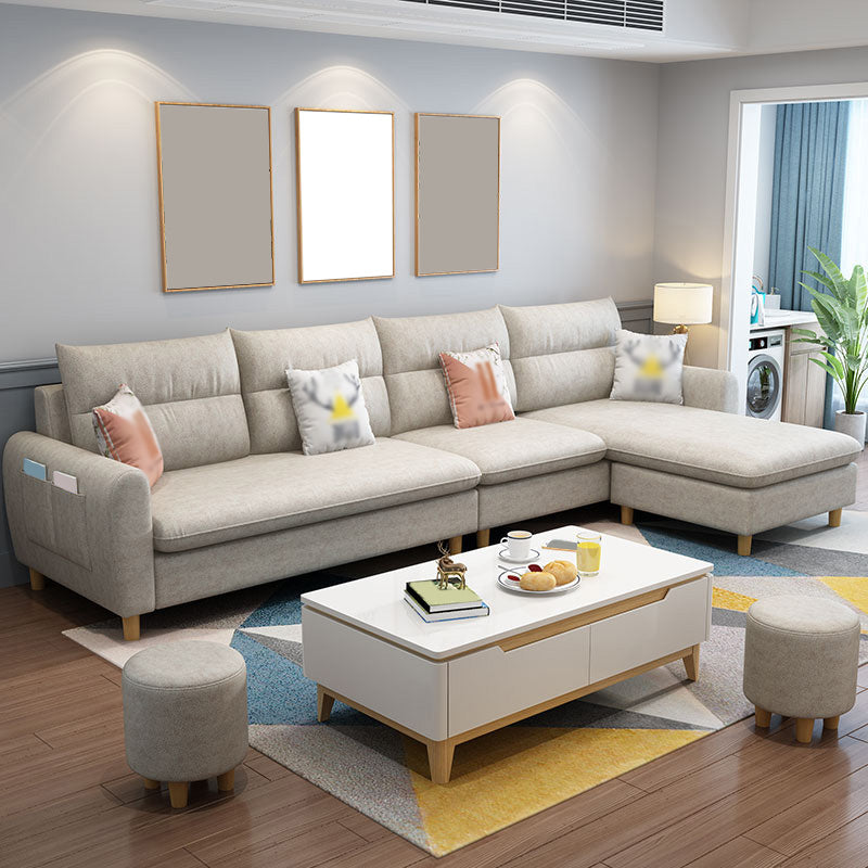 106.3" W √ó 55.9" D √ó 33.5" H High Back Square Arm Sectional with Storage