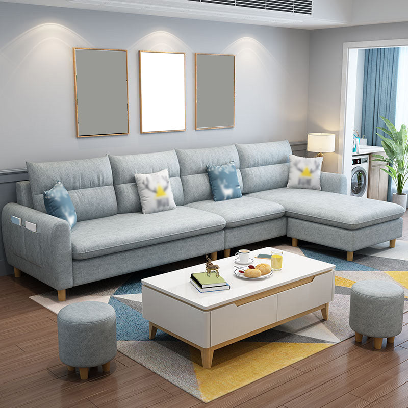 106.3" W √ó 55.9" D √ó 33.5" H High Back Square Arm Sectional with Storage