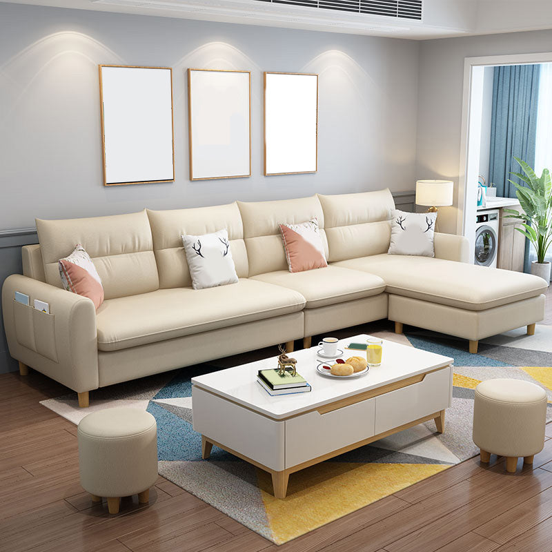 106.3" W √ó 55.9" D √ó 33.5" H High Back Square Arm Sectional with Storage