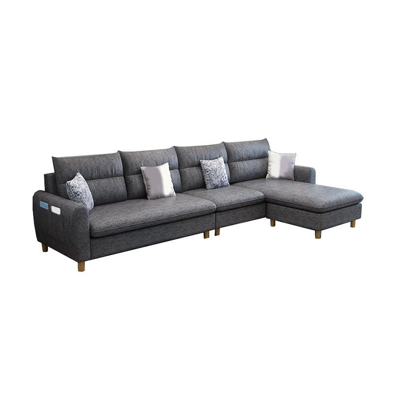 106.3" W √ó 55.9" D √ó 33.5" H High Back Square Arm Sectional with Storage
